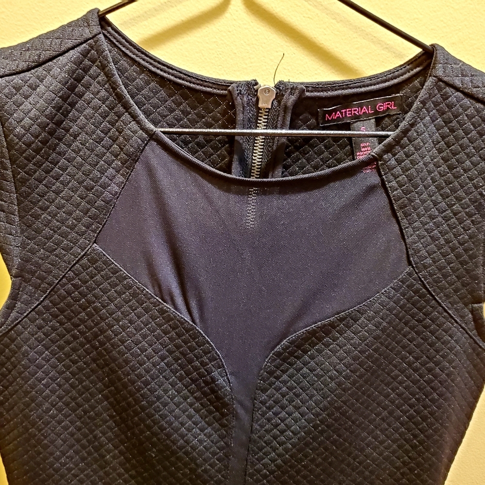 Sheer front black dress
